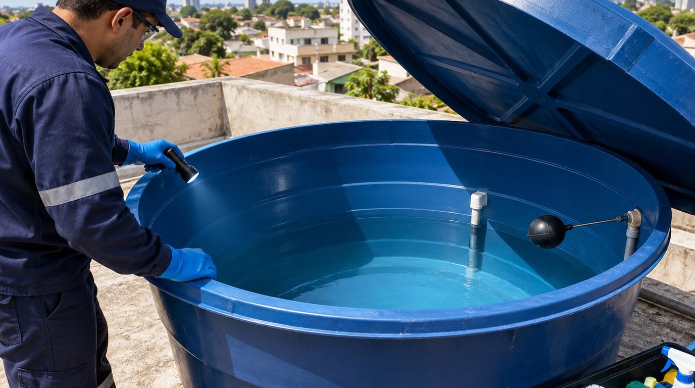 Caixa d'Água Abastecida em Maringá‑PR
