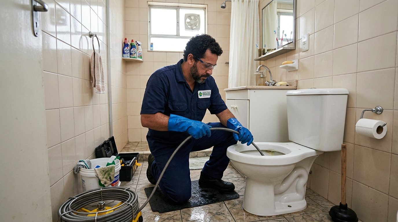 Desentupimento de Vaso com Equipamento em Maringá‑PR