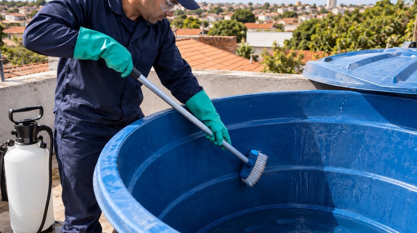 Higienização e Desinfecção da Caixa d'Água em Maringá‑PR