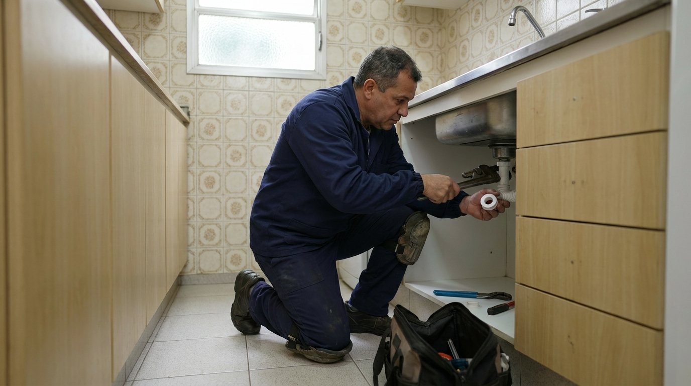 Instalação Hidráulica na Cozinha em Maringá‑PR