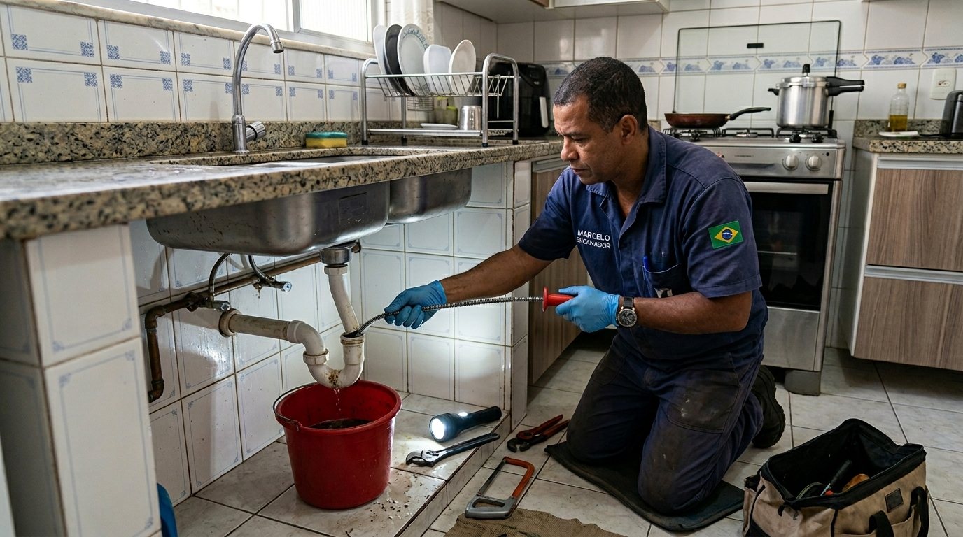 Ligação da Pia da Cozinha em Maringá‑PR