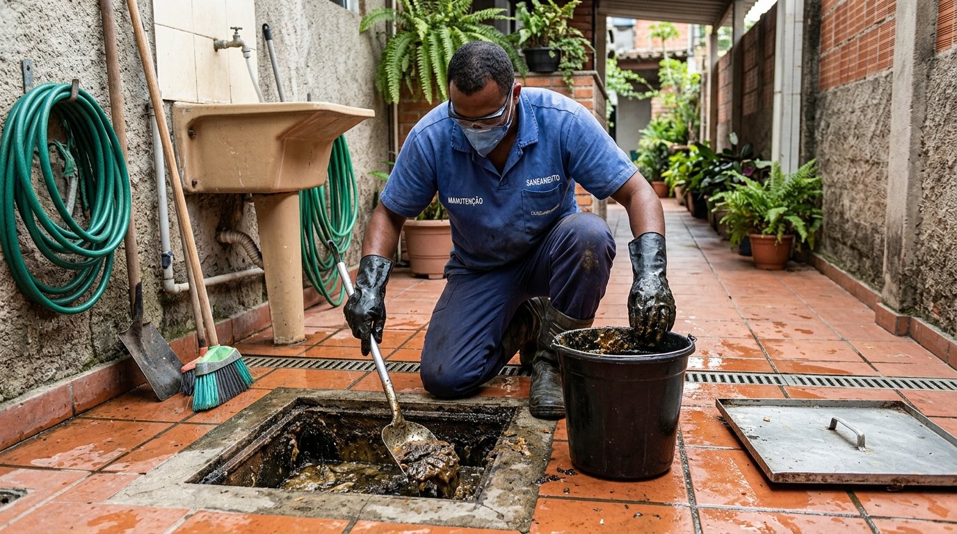 Limpeza de Caixa de Gordura Comercial em Maringá‑PR